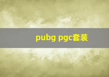 pubg pgc套装